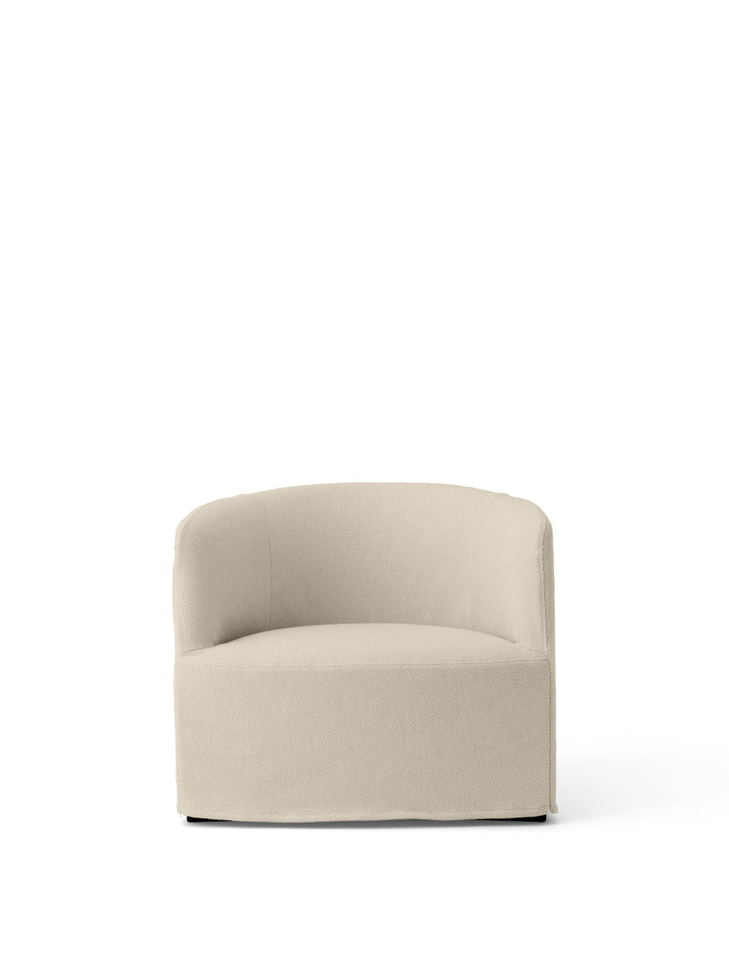 Fauteuil de salon contemporain en bouclette de coton avec housse amovible et lavable