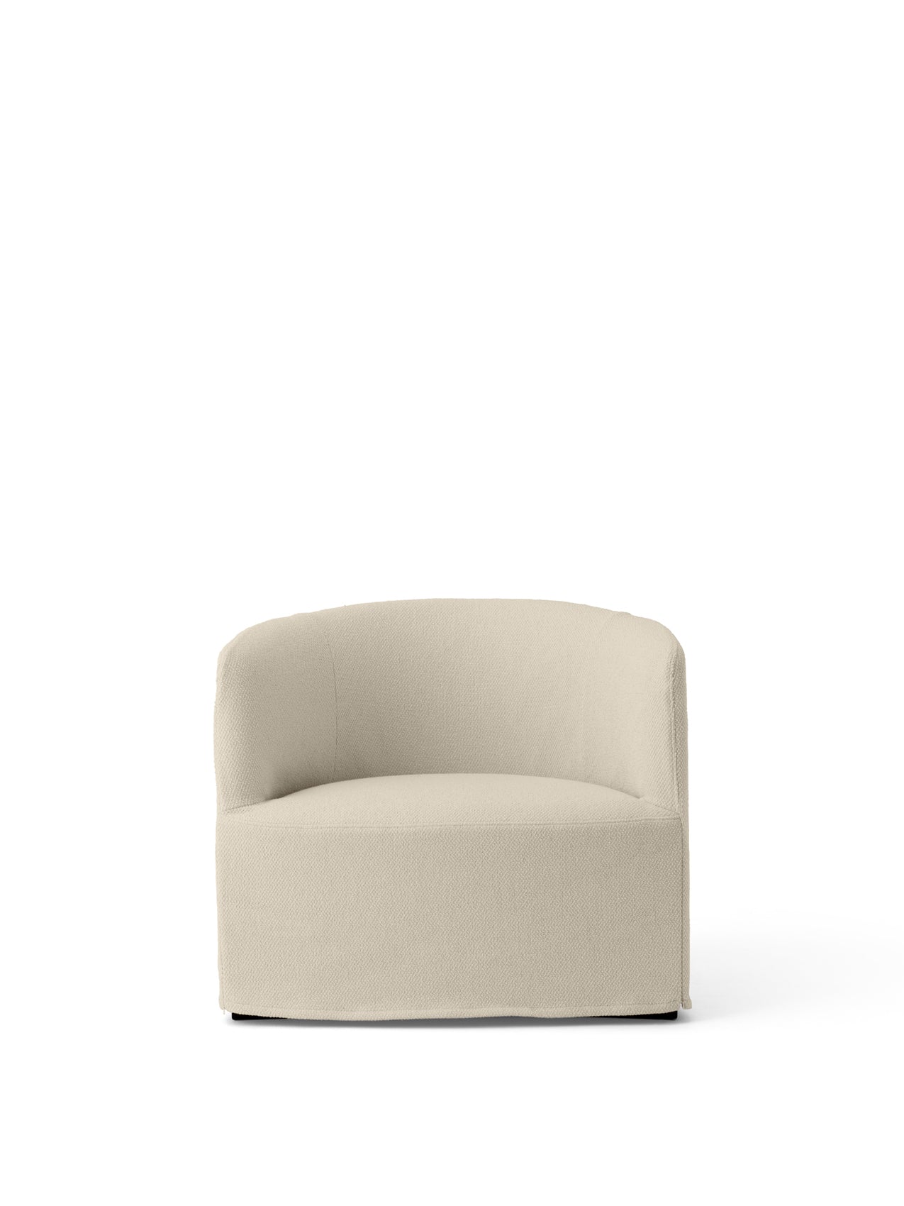 Fauteuil de salon contemporain en bouclette de coton avec housse amovible et lavable