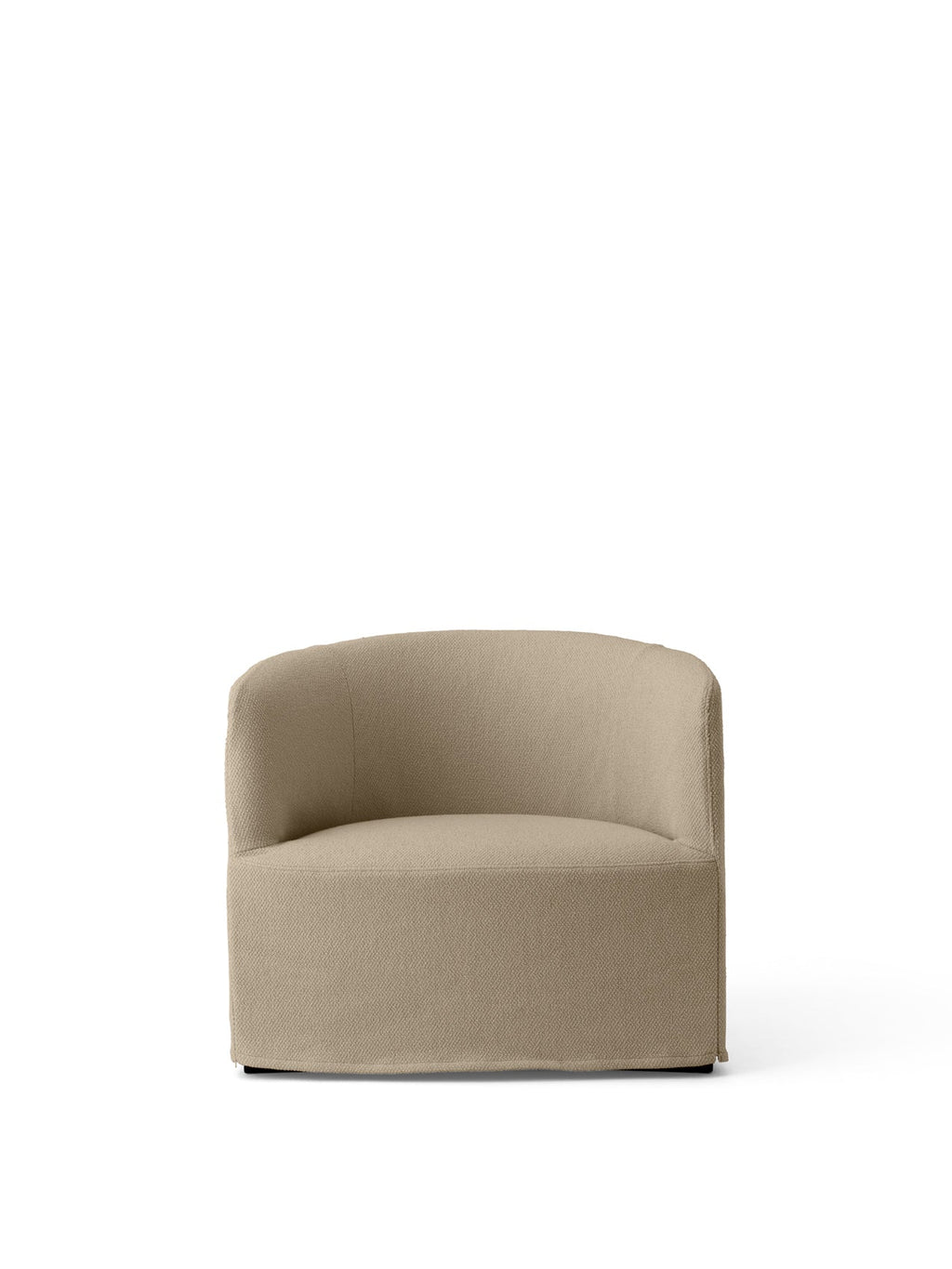 Fauteuil de salon contemporain en bouclette de coton avec housse amovible et lavable