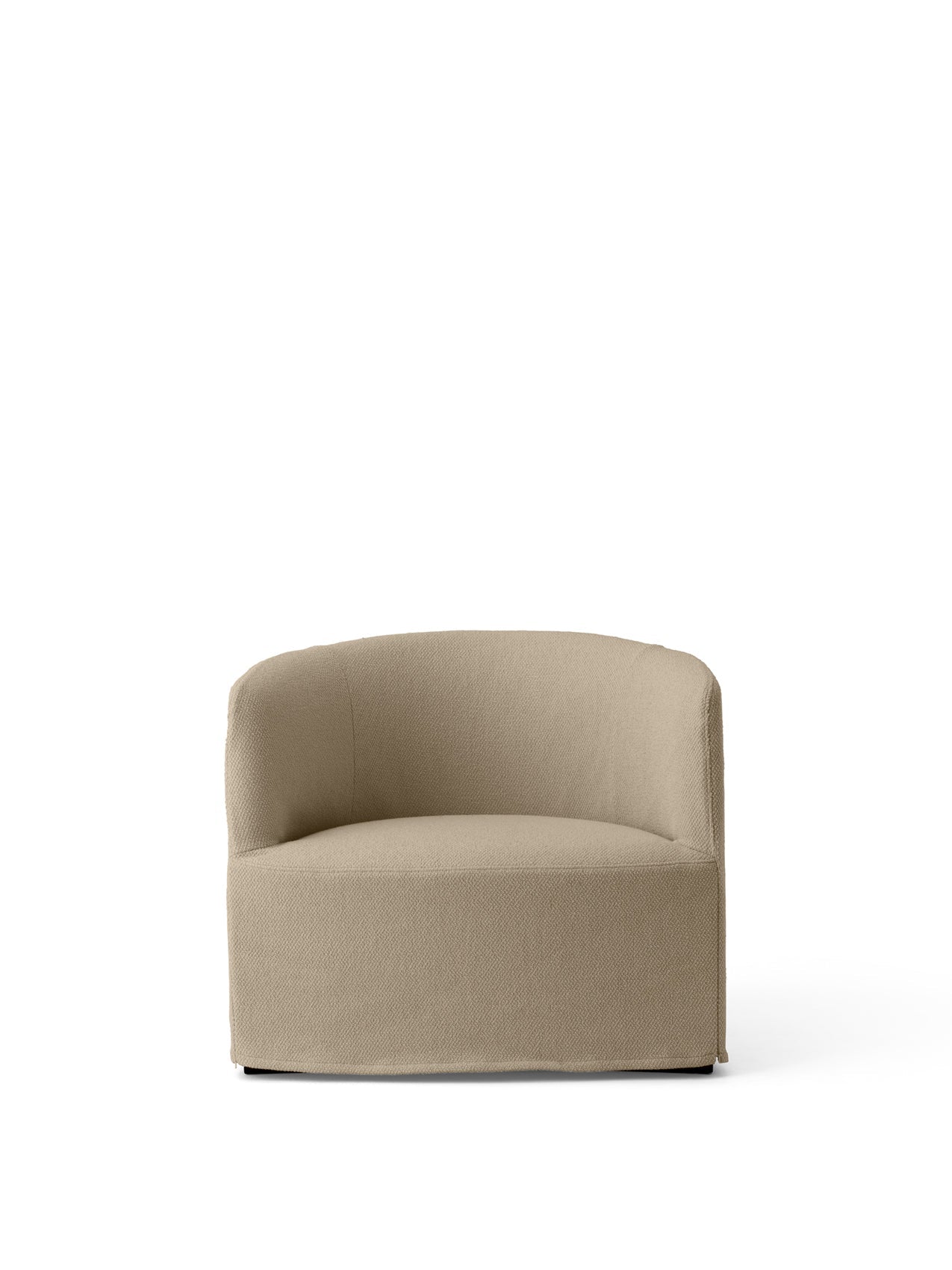 Fauteuil de salon contemporain en bouclette de coton avec housse amovible et lavable