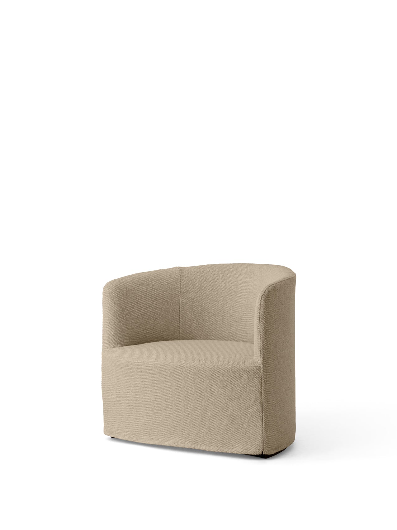 Fauteuil de salon contemporain en bouclette de coton avec housse amovible et lavable