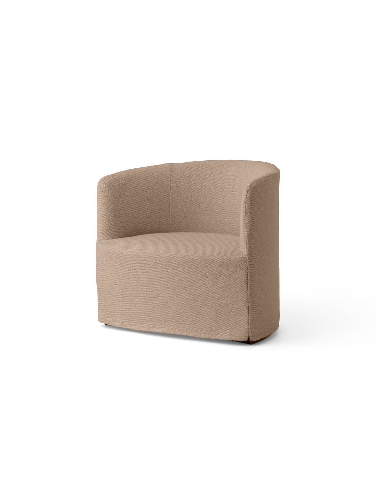 Fauteuil de salon contemporain en bouclette de coton avec housse amovible et lavable