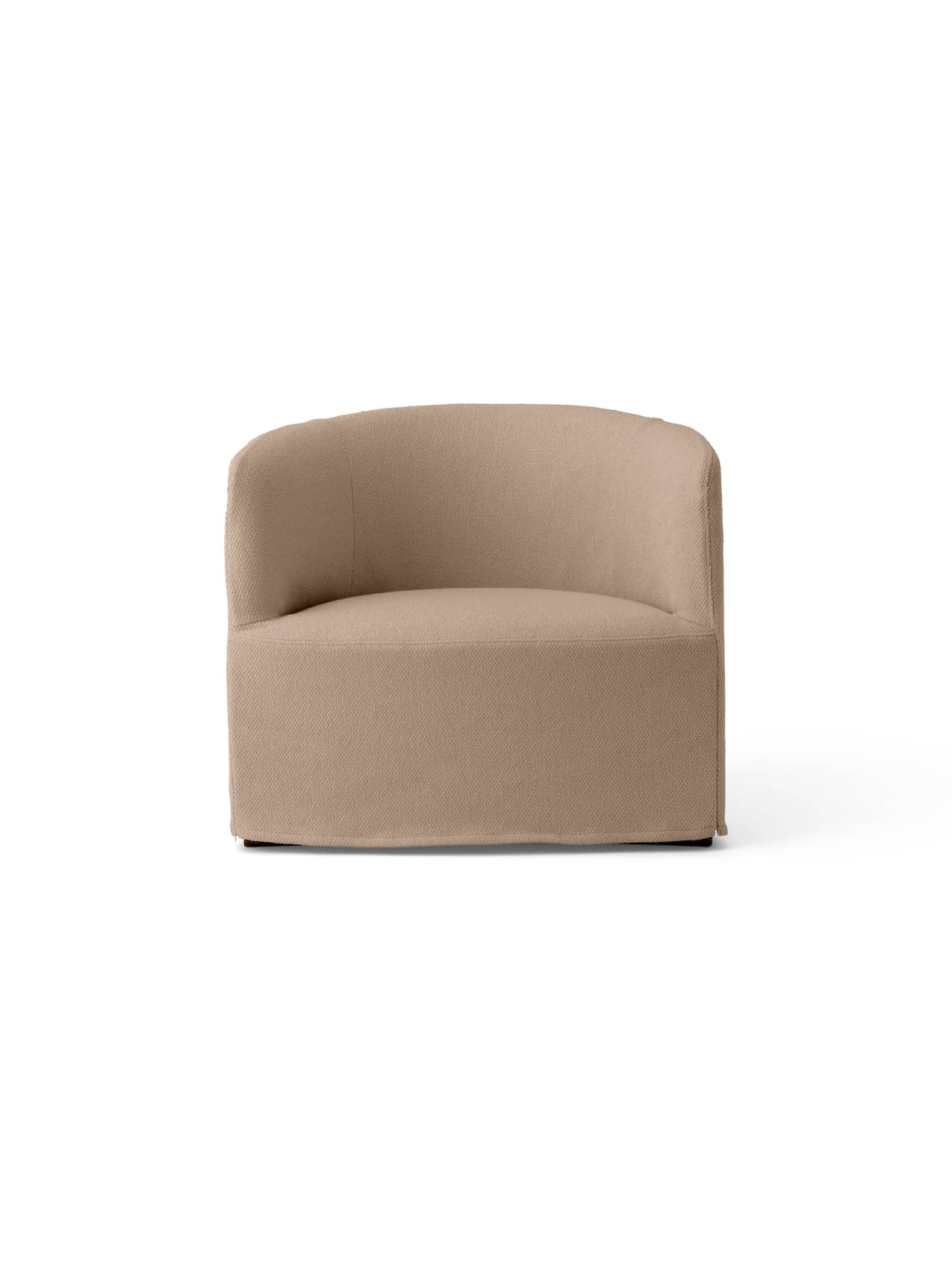 Fauteuil de salon contemporain en bouclette de coton avec housse amovible et lavable