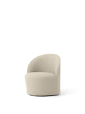 Fauteuil pivotant contemporain en bouclette de coton avec housse lavable pour salon