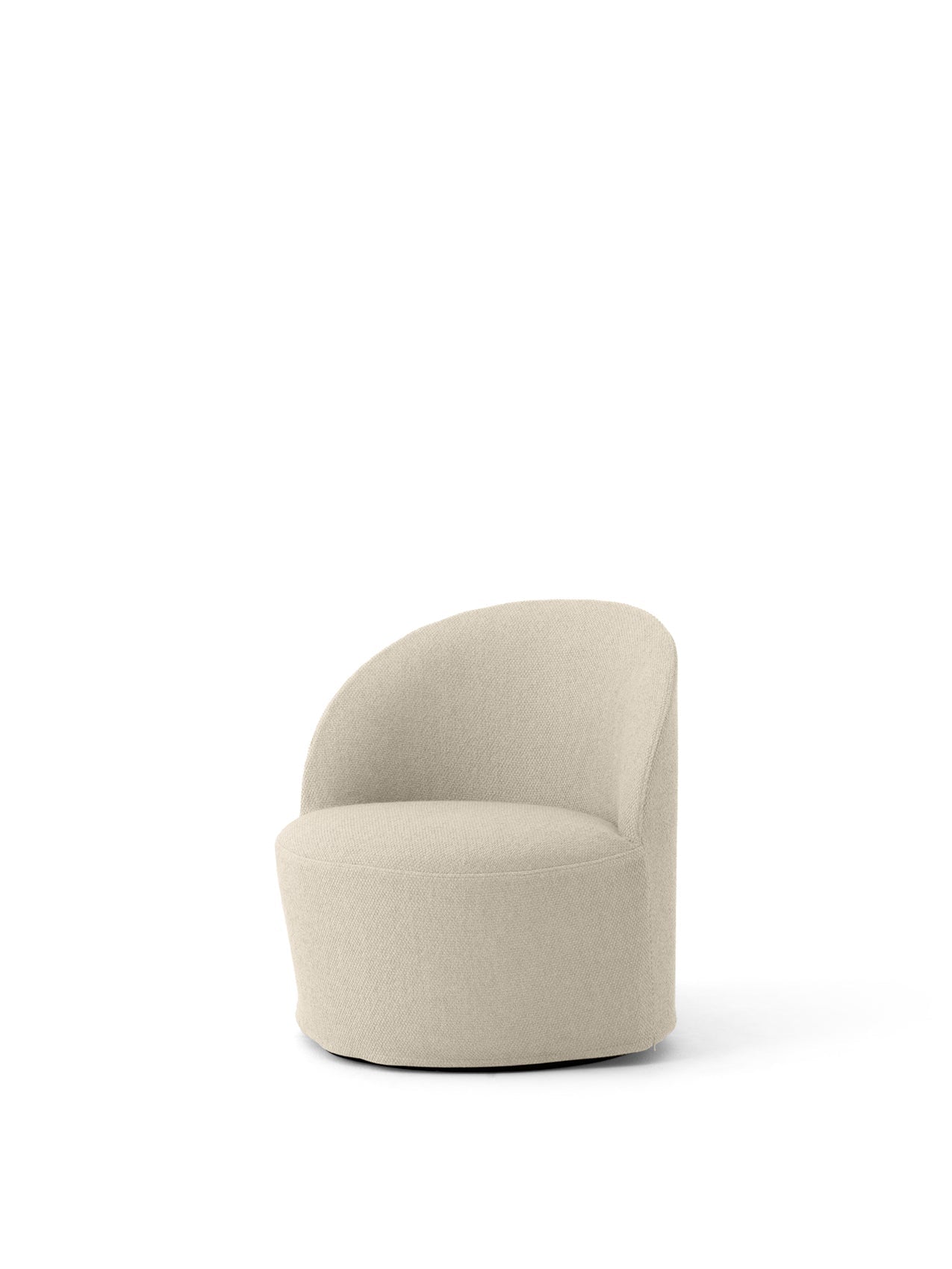 Fauteuil pivotant contemporain en bouclette de coton avec housse lavable pour salon