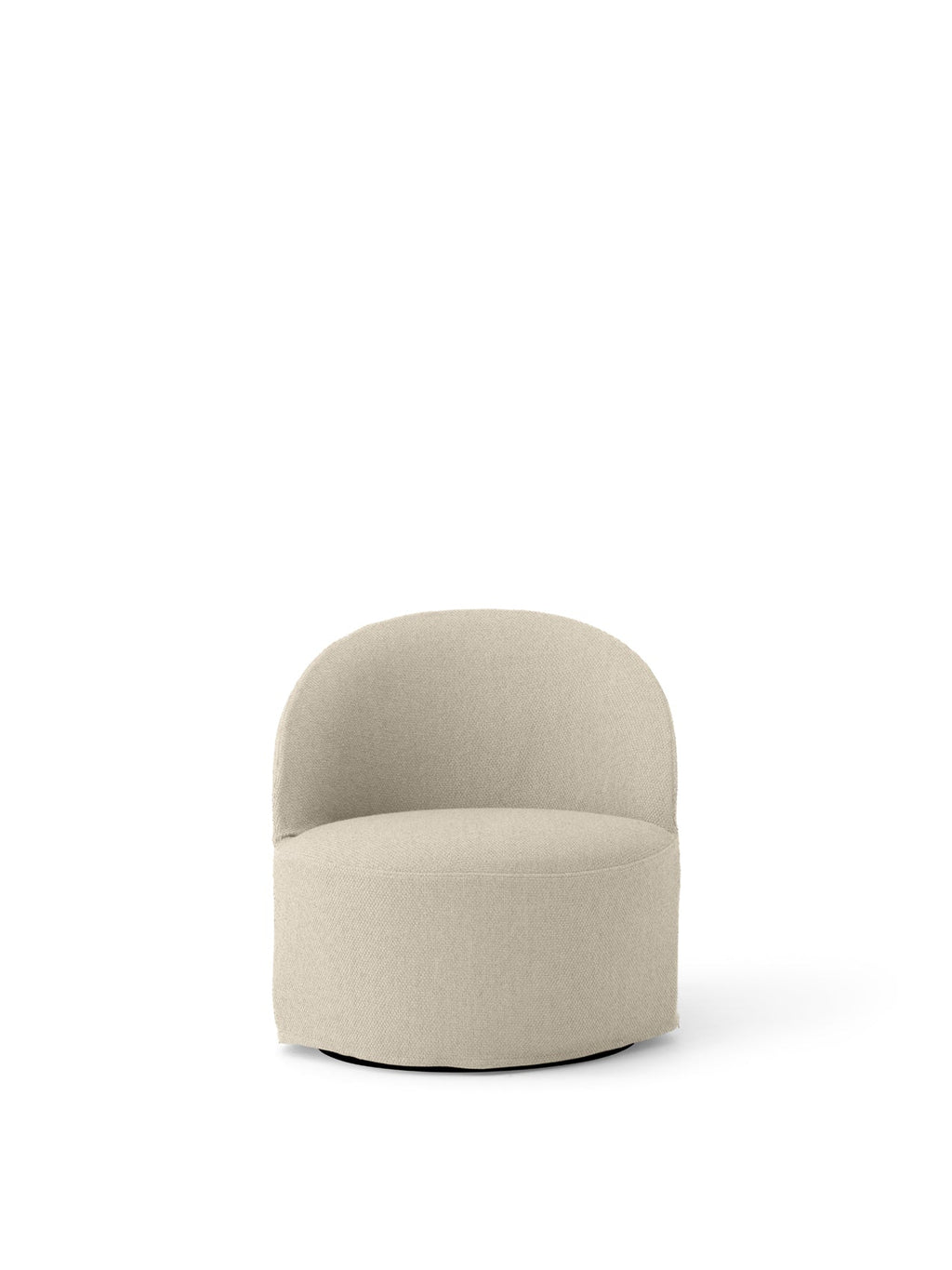 Fauteuil pivotant contemporain en bouclette de coton avec housse lavable pour salon