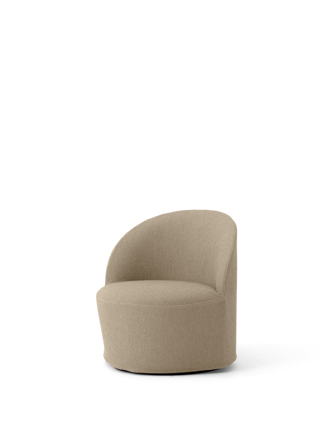Fauteuil pivotant contemporain en bouclette de coton avec housse lavable pour salon