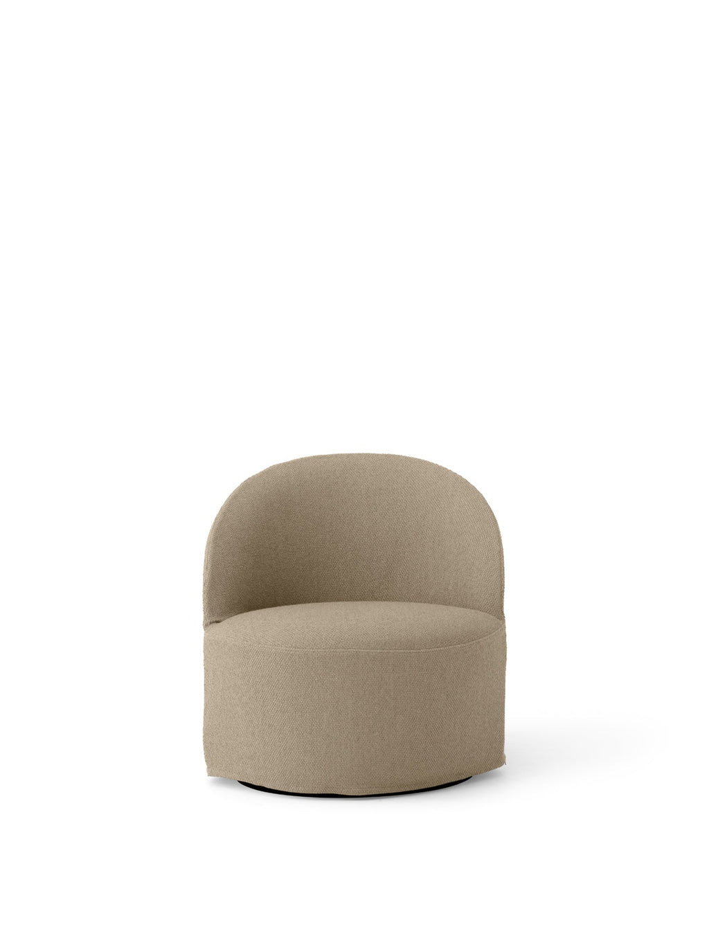 Fauteuil pivotant contemporain en bouclette de coton avec housse lavable pour salon