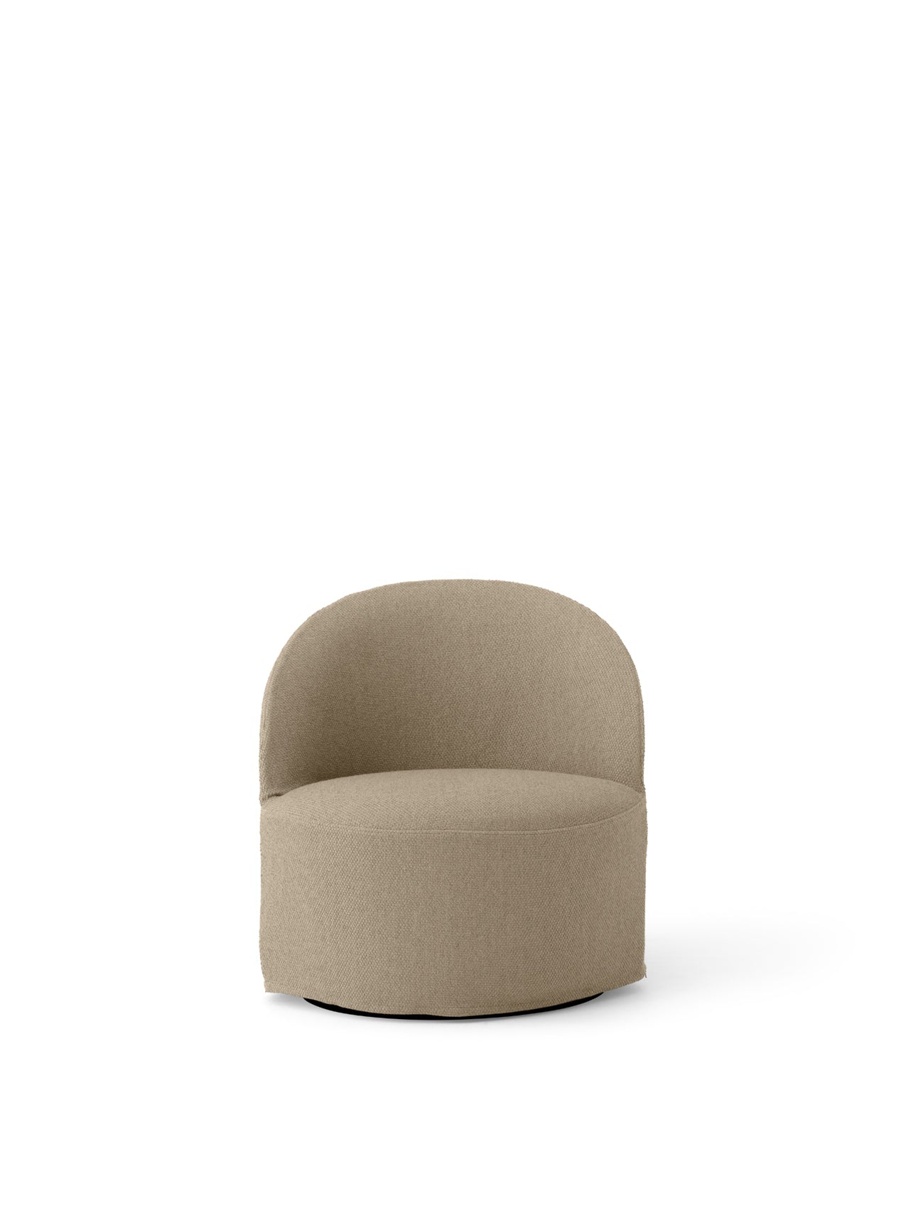 Fauteuil pivotant contemporain en bouclette de coton avec housse lavable pour salon