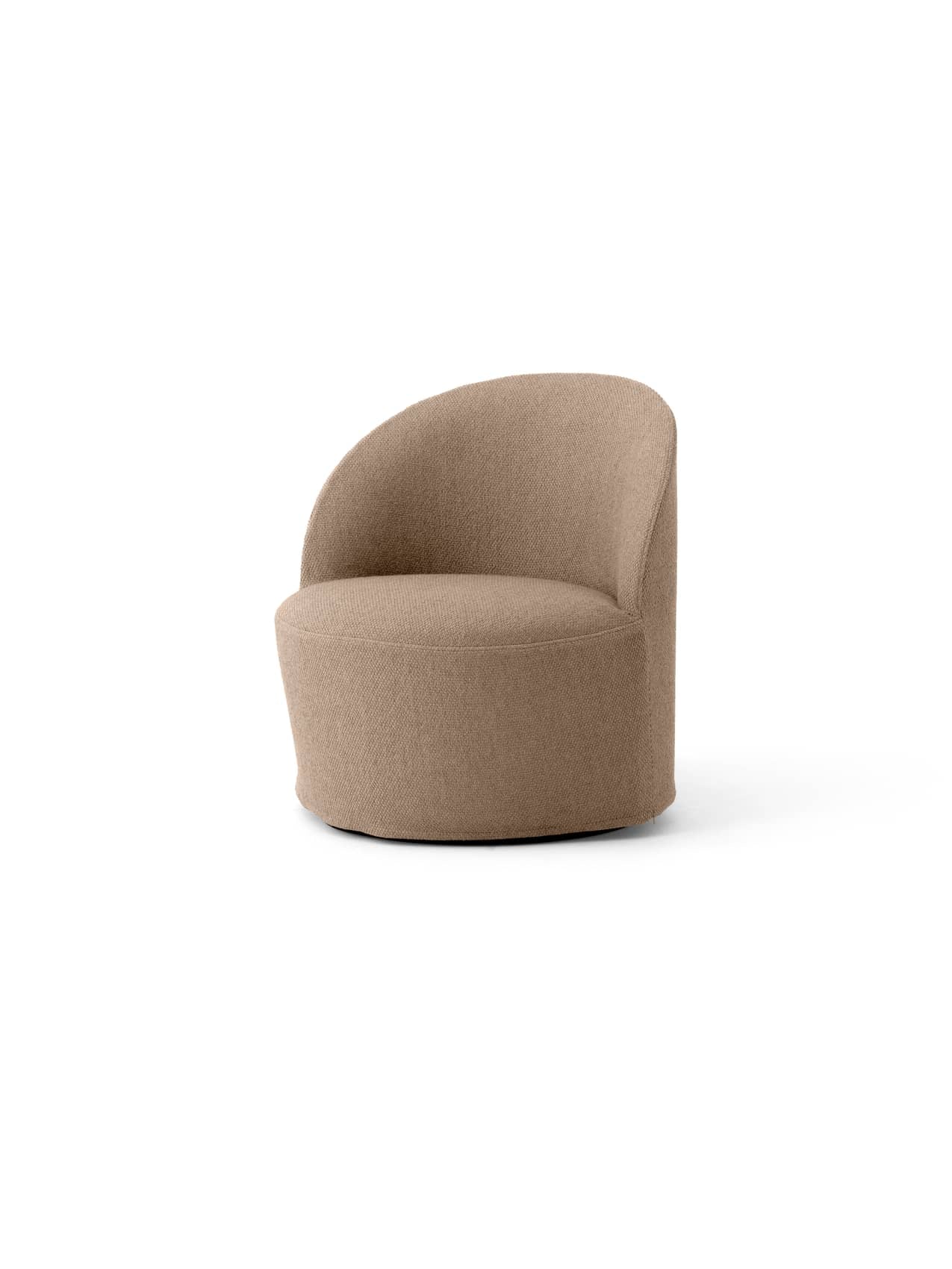 Fauteuil pivotant contemporain en bouclette de coton avec housse lavable pour salon