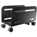 Monoprice Steel Computer Case CPU Tower Mobile Stand - Black Powder-Coated Steel Construction - Workstream Collection