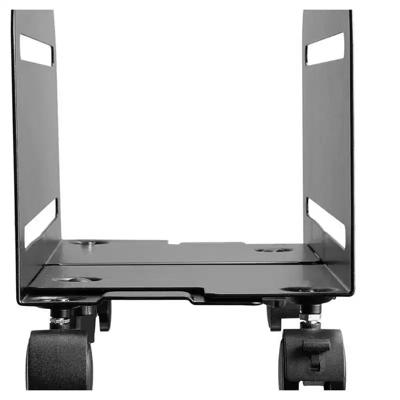 Pied de support mobile pour tour de processeur, boîtier d'ordinateur en acier – Construction en acier thermolaqué noir – Collection Workstream