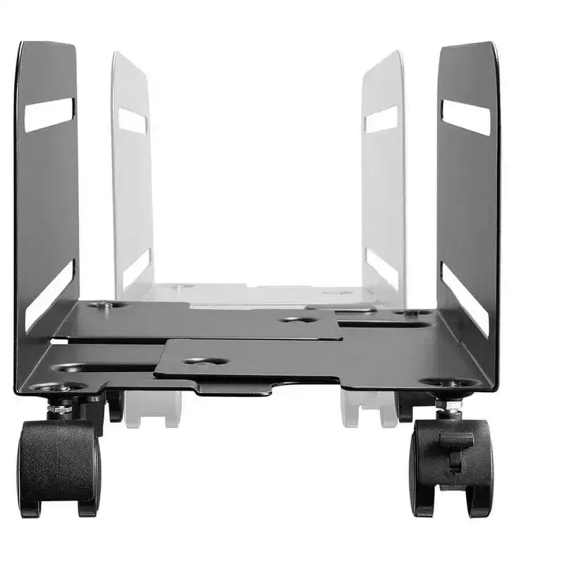 Pied de support mobile pour tour de processeur, boîtier d'ordinateur en acier – Construction en acier thermolaqué noir – Collection Workstream