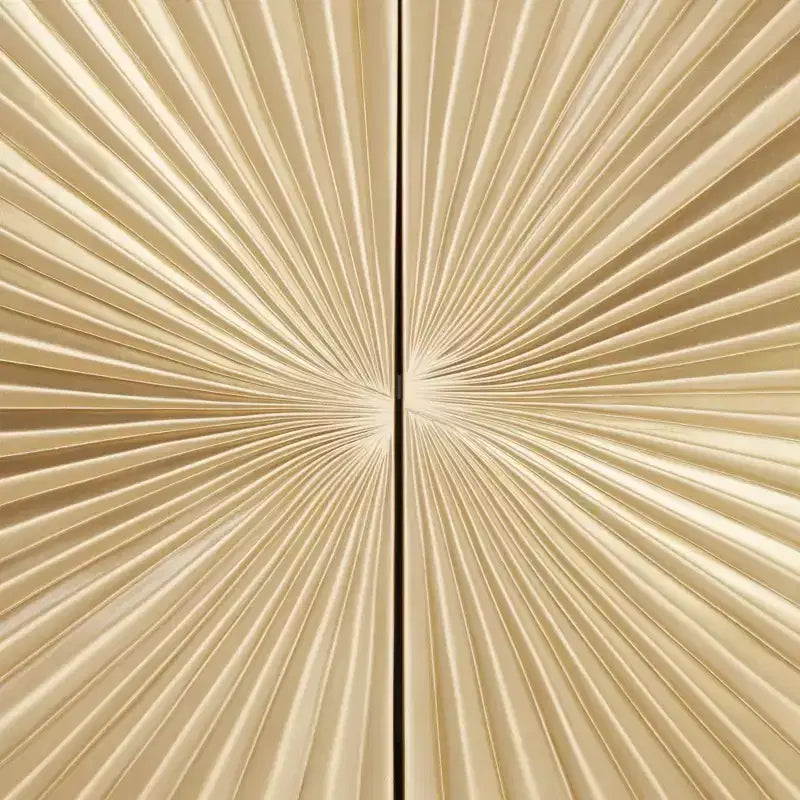 55 Downing Street Starburst 32 Armoire large blanche et dorée à 2 portes