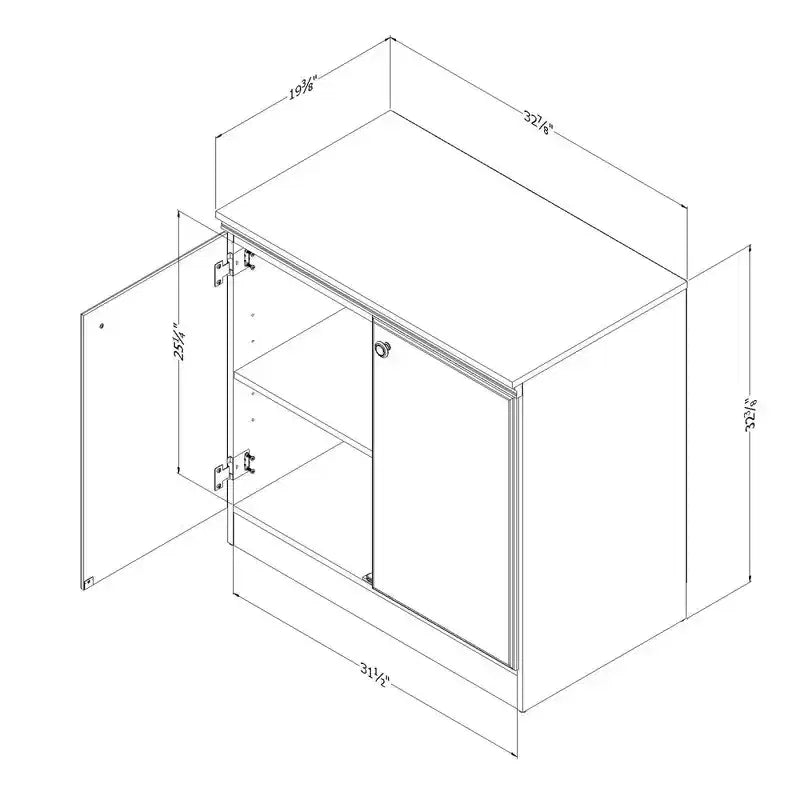 Meuble de rangement Morgan à 2 portes -