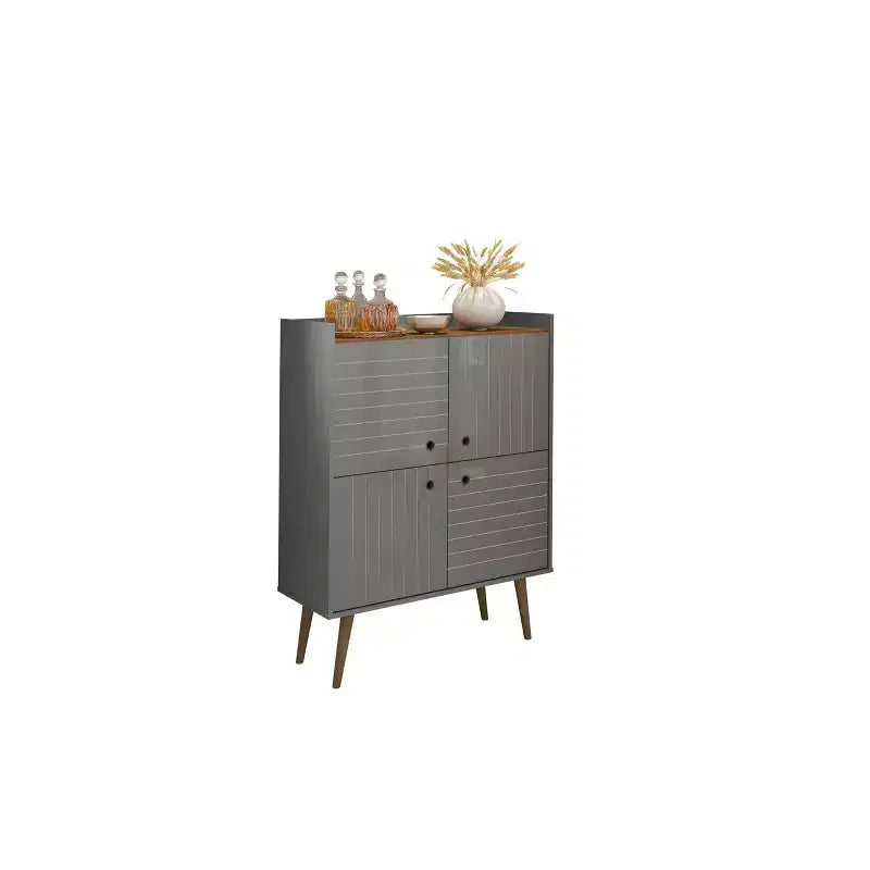 45,5 Bogart Armoire d'appoint 4 étagères de style Mid-Century Modern -