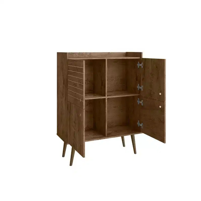 45,5 Bogart Armoire d'appoint 4 étagères de style Mid-Century Modern -