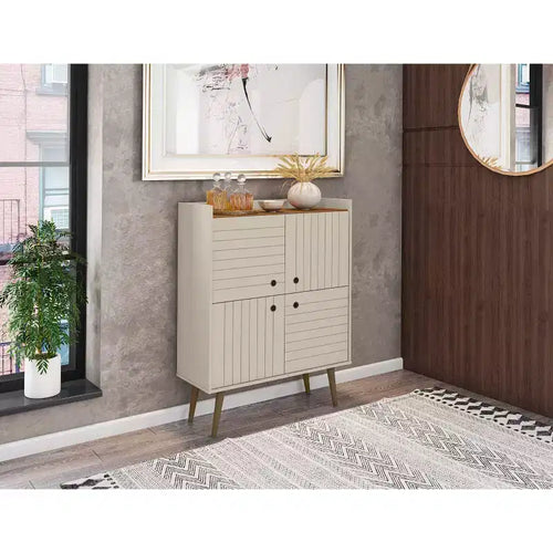 45,5 Bogart Armoire d'appoint 4 étagères de style Mid-Century Modern -