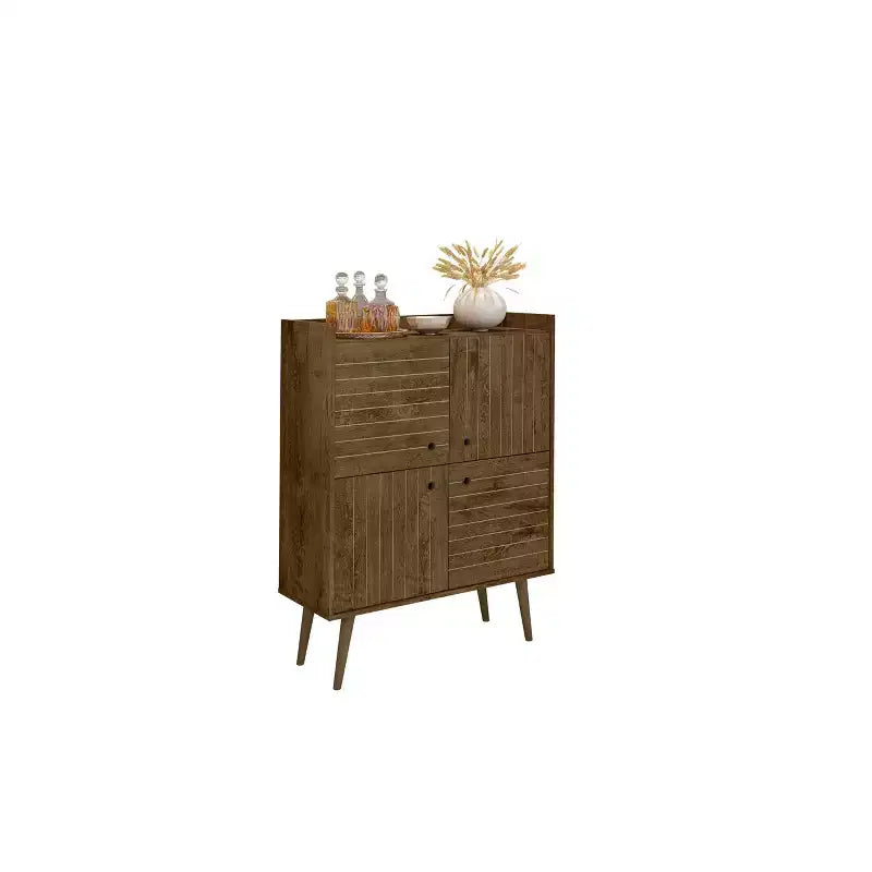 45,5 Bogart Armoire d'appoint 4 étagères de style Mid-Century Modern -