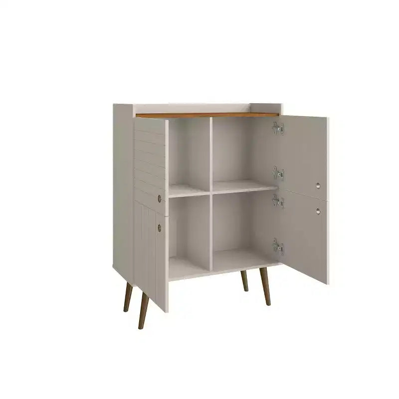 45,5 Bogart Armoire d'appoint 4 étagères de style Mid-Century Modern -