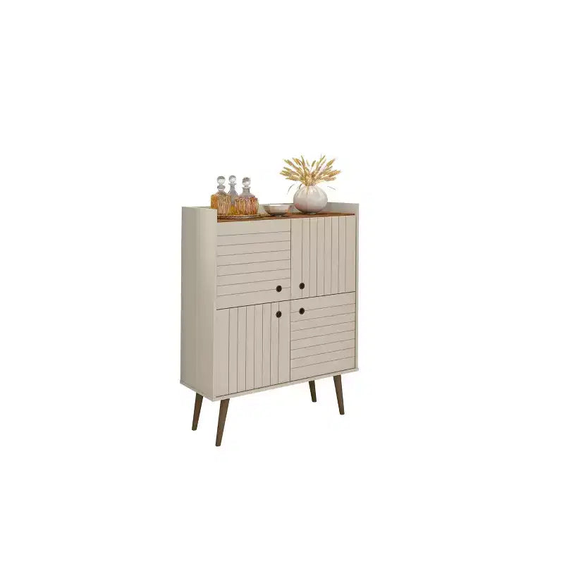 45,5 Bogart Armoire d'appoint 4 étagères de style Mid-Century Modern -