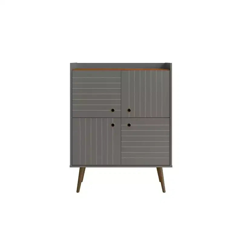 45,5 Bogart Armoire d'appoint 4 étagères de style Mid-Century Modern -