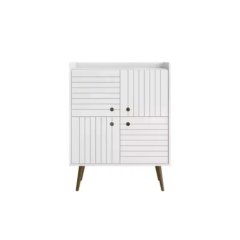 45,5 Bogart Armoire d'appoint 4 étagères de style Mid-Century Modern -