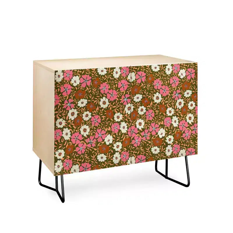 Crédence Schatzi Brown Jirra Floral Olive -