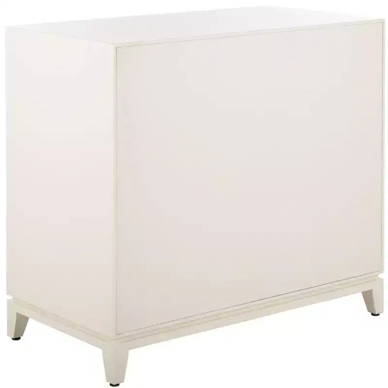 Commode 2 portes 1 tiroir Nigel - CHS6600 - Blanc/Laiton -