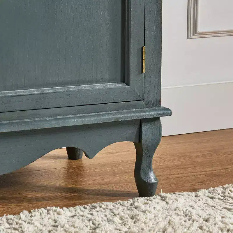 Meuble d'appoint de style rustique à 2 portes de 34 po de hauteur avec pieds réglables, ensemble de 2 | Hulala Home