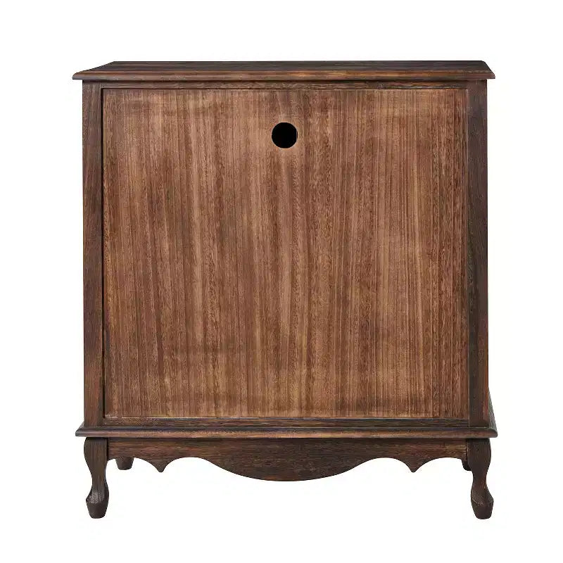 Meuble d'appoint de style rustique à 2 portes de 34 po de hauteur avec pieds réglables, ensemble de 2 | Hulala Home