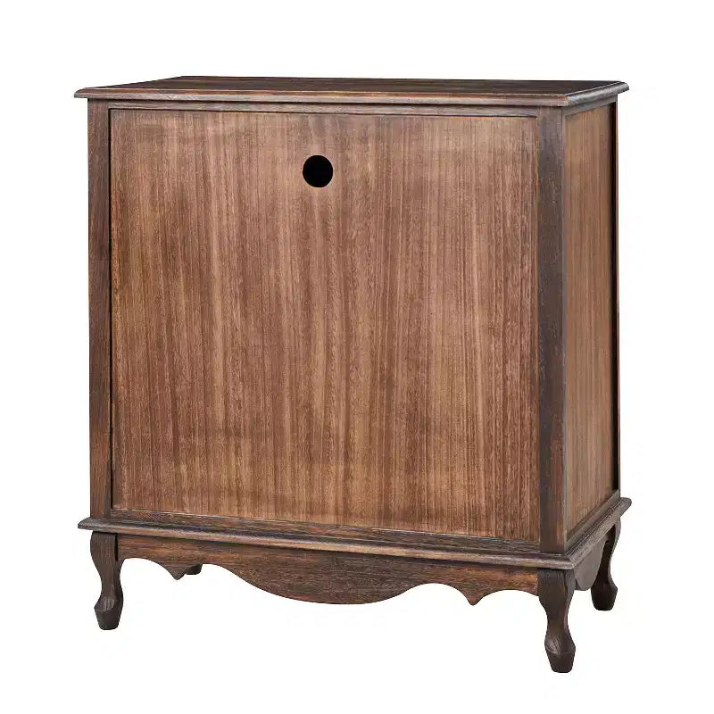 Meuble d'appoint de style rustique à 2 portes de 34 po de hauteur avec pieds réglables, ensemble de 2 | Hulala Home