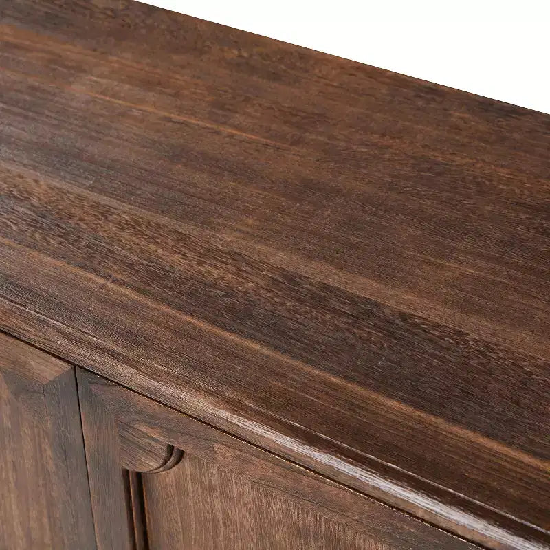 Meuble d'appoint de style rustique à 2 portes de 34 po de hauteur avec pieds réglables, ensemble de 2 | Hulala Home
