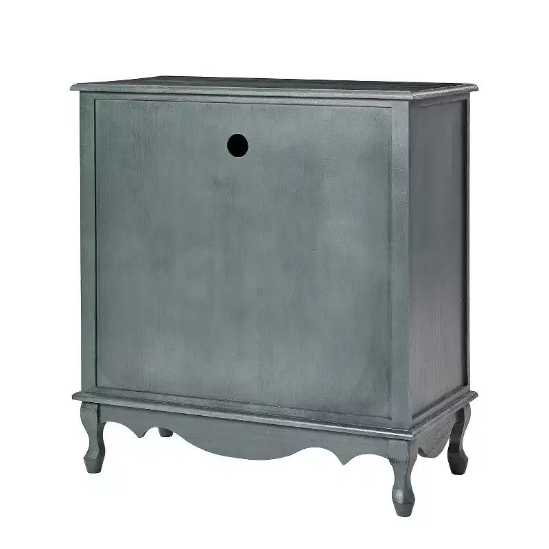 Meuble d'appoint de style rustique à 2 portes de 34 po de hauteur avec pieds réglables, ensemble de 2 | Hulala Home