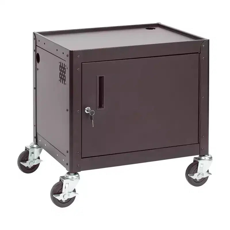 Chariot mobile AV avec support de présentation et boîtier de rangement, chariot technologique, noir