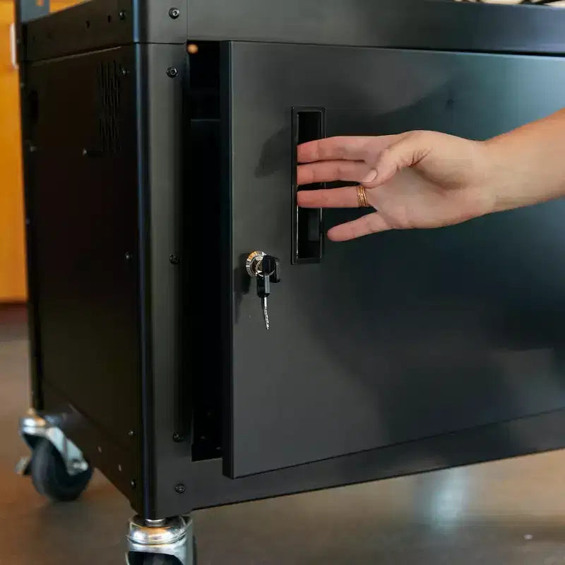 Chariot mobile AV avec support de présentation et boîtier de rangement, chariot technologique, noir