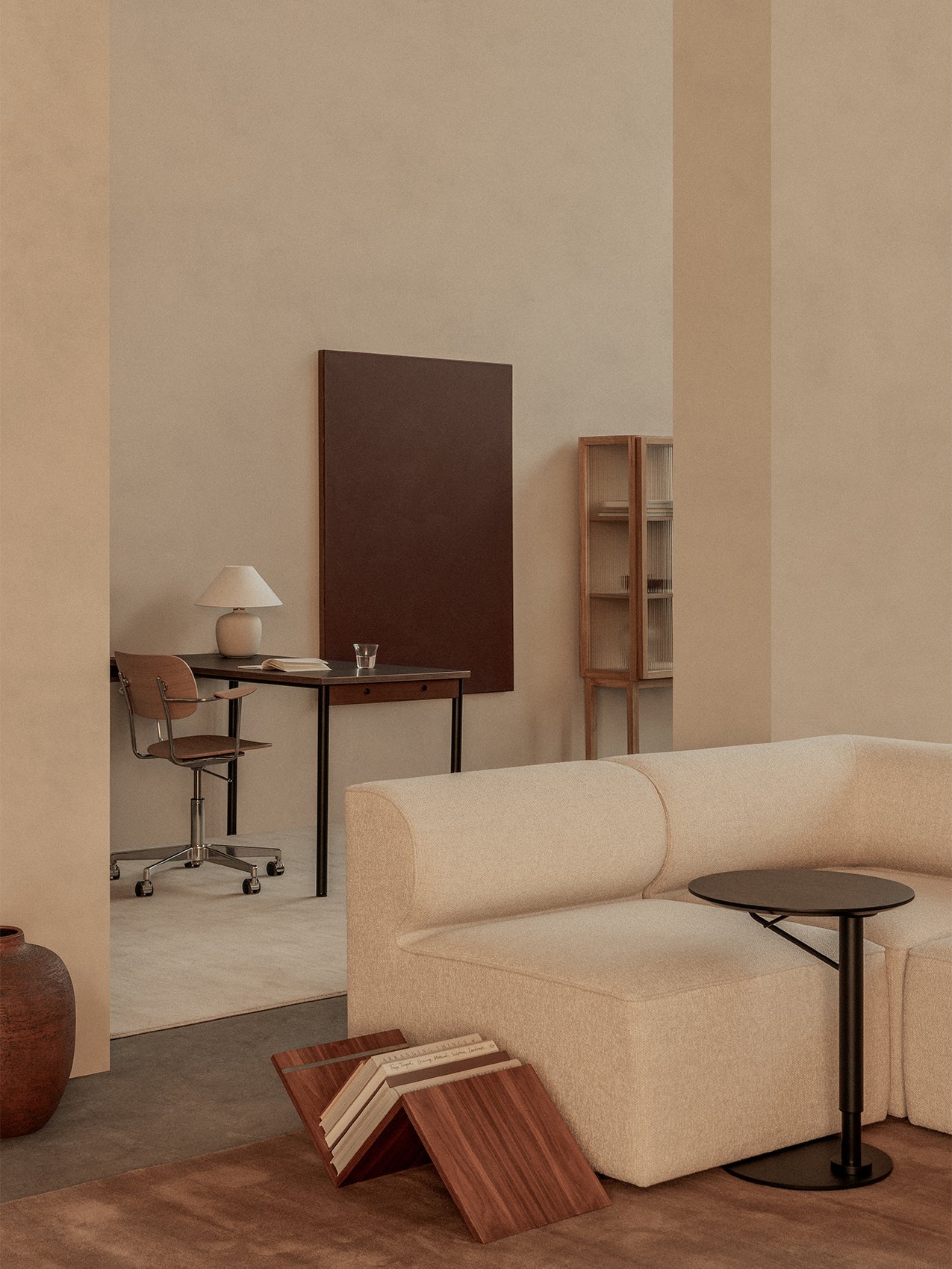 Table d'appoint réglable en hauteur, en acier noir et linoléum, de style contemporain, pour salon et bureau à domicile