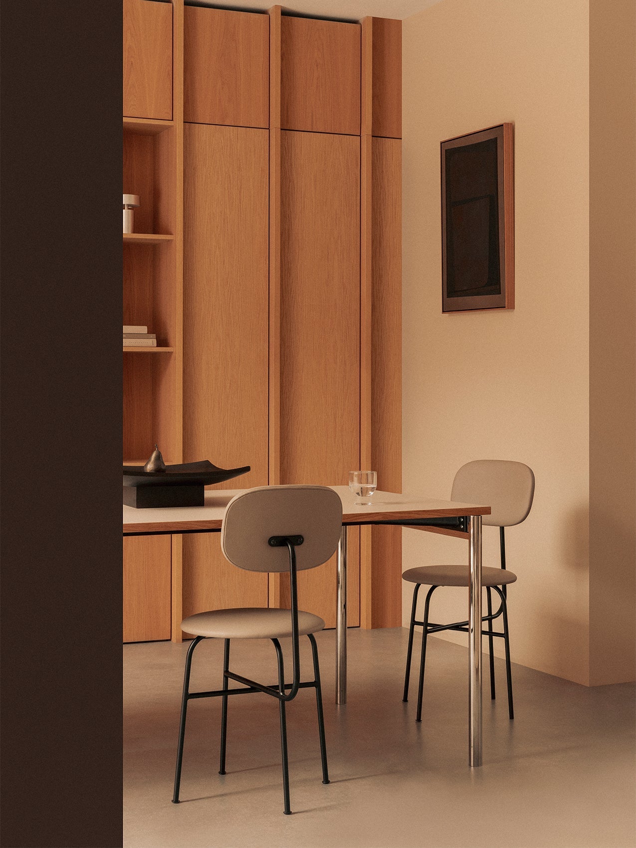 Chaise de salle à manger contemporaine entièrement rembourrée Plus avec design confort premium pour la salle à manger