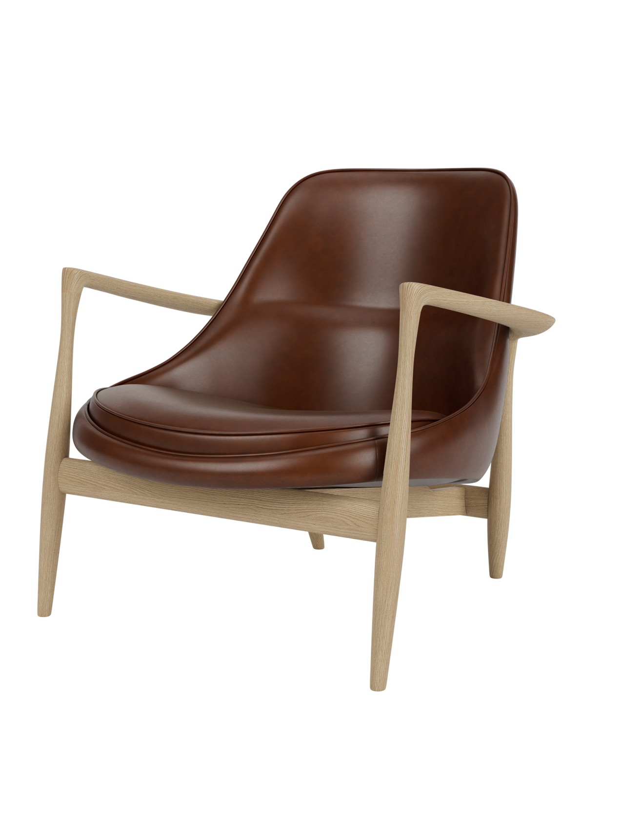 Fauteuil de salon en cuir avec accoudoirs sculptés pour le salon
