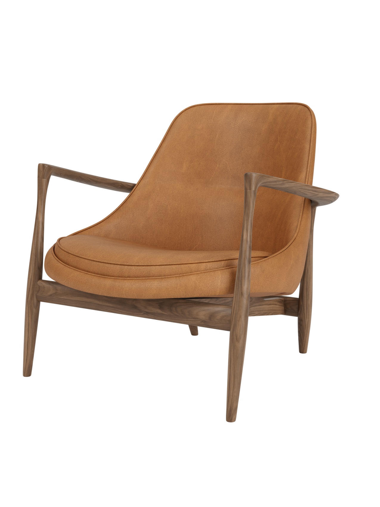 Fauteuil de salon en cuir avec accoudoirs sculptés pour le salon