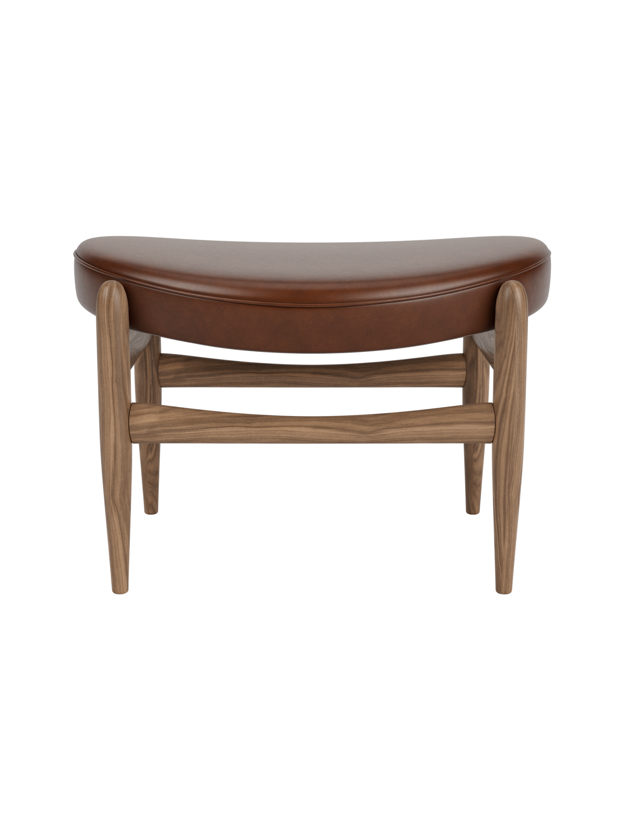 Pouf en cuir avec design classique de traîneau pour salon