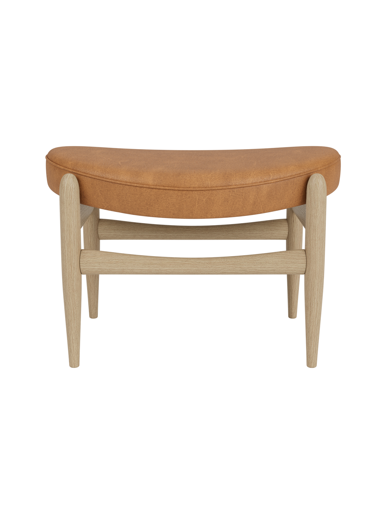 Pouf en cuir avec design classique de traîneau pour salon
