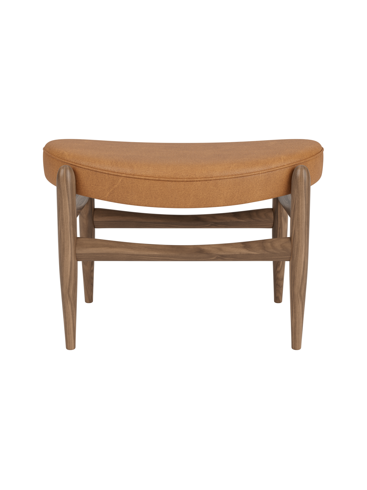 Pouf en cuir avec design classique de traîneau pour salon