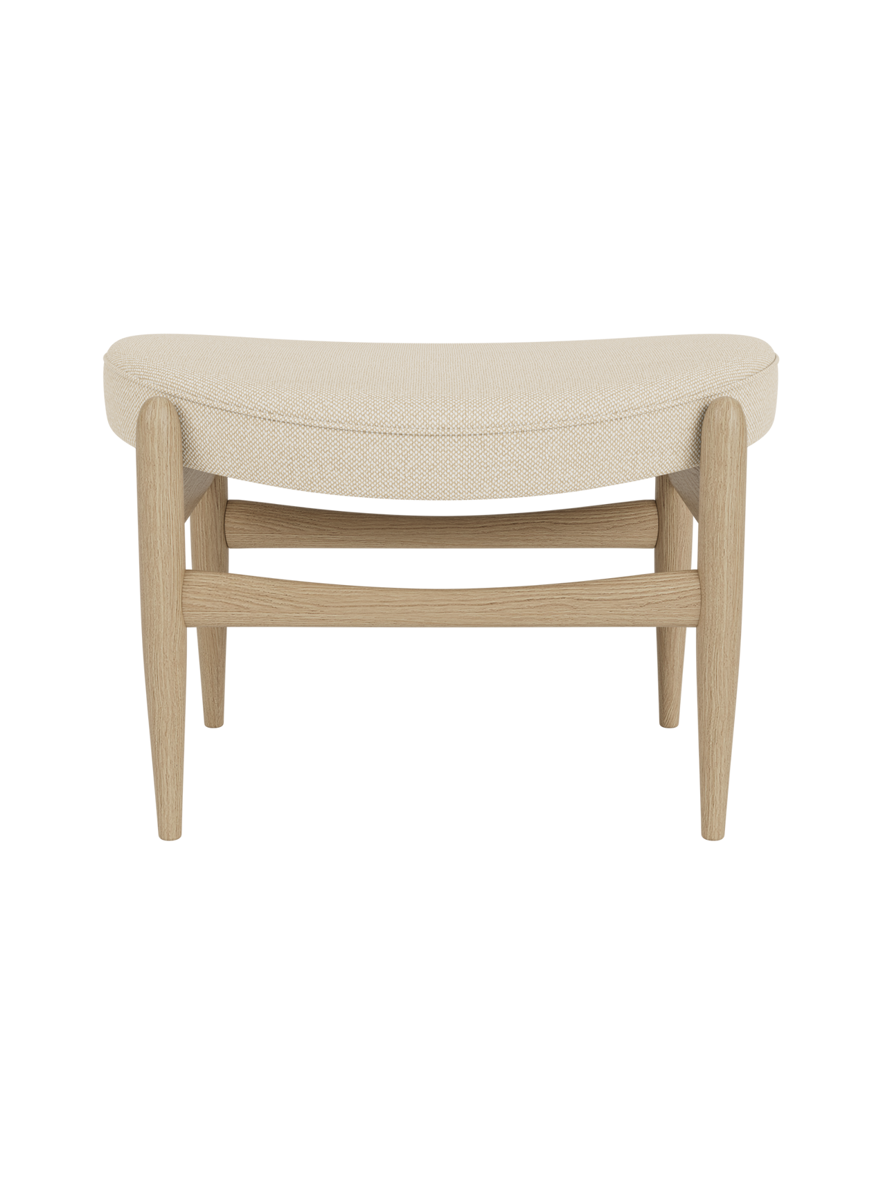 Pouf en cuir avec design classique de traîneau pour salon