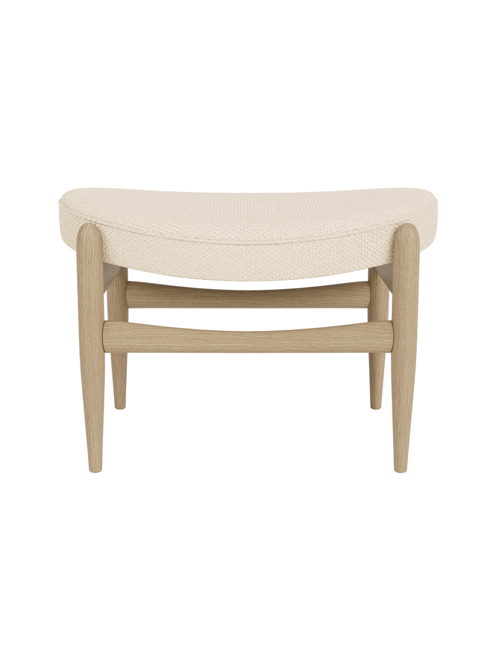 Pouf en cuir avec design classique de traîneau pour salon