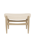 Pouf en cuir avec design classique de traîneau pour salon