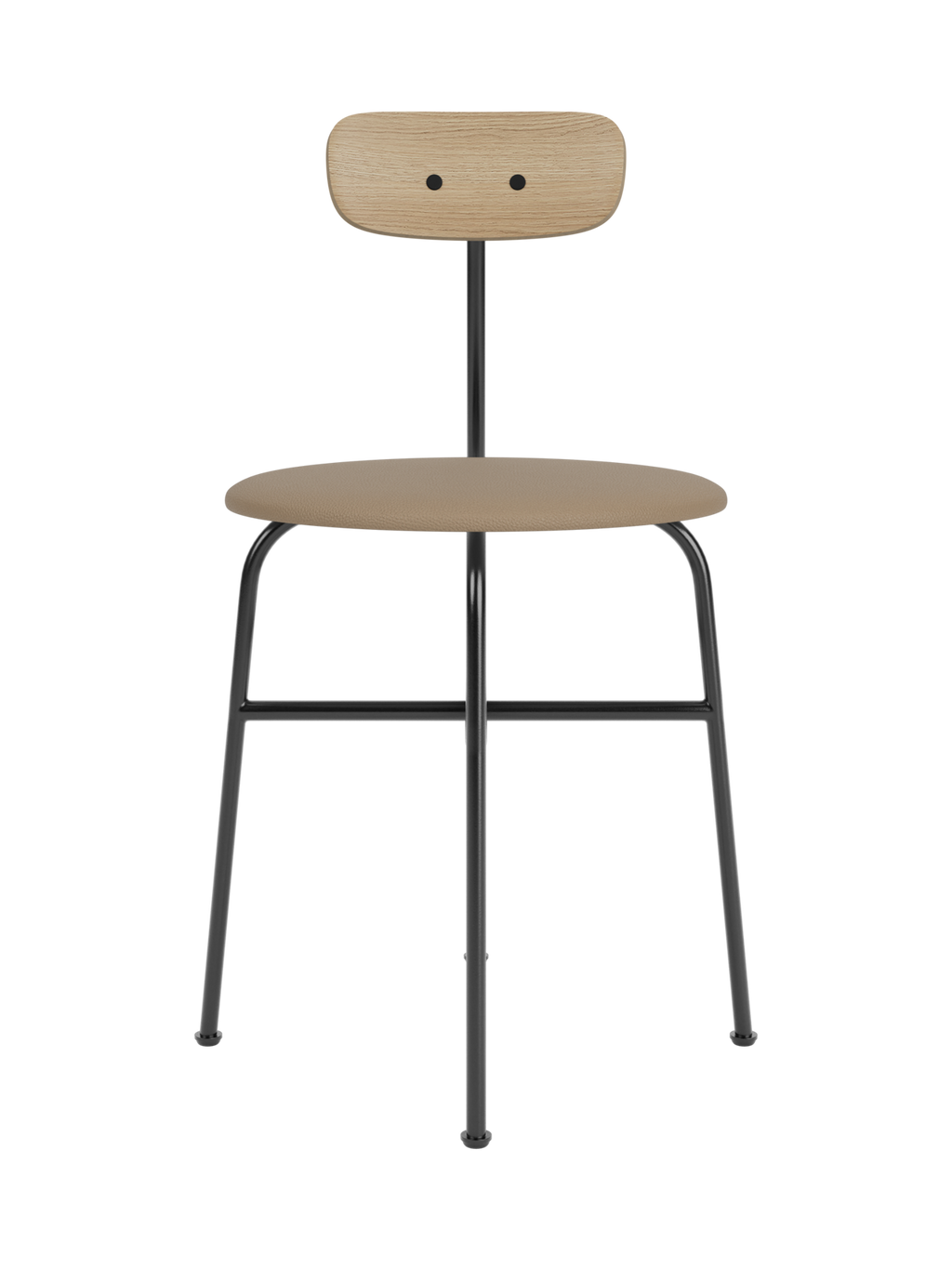 Chaise de salle à manger contemporaine en placage de bois, assise rembourrée, silhouette élégante et reconnaissable pour salle à manger