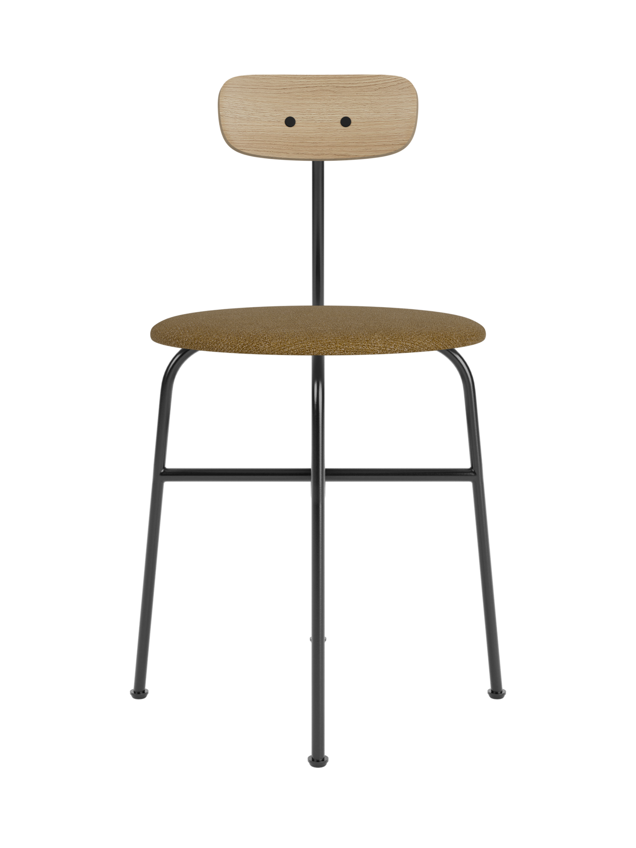 Chaise de salle à manger contemporaine en placage de bois, assise rembourrée, silhouette élégante et reconnaissable pour salle à manger