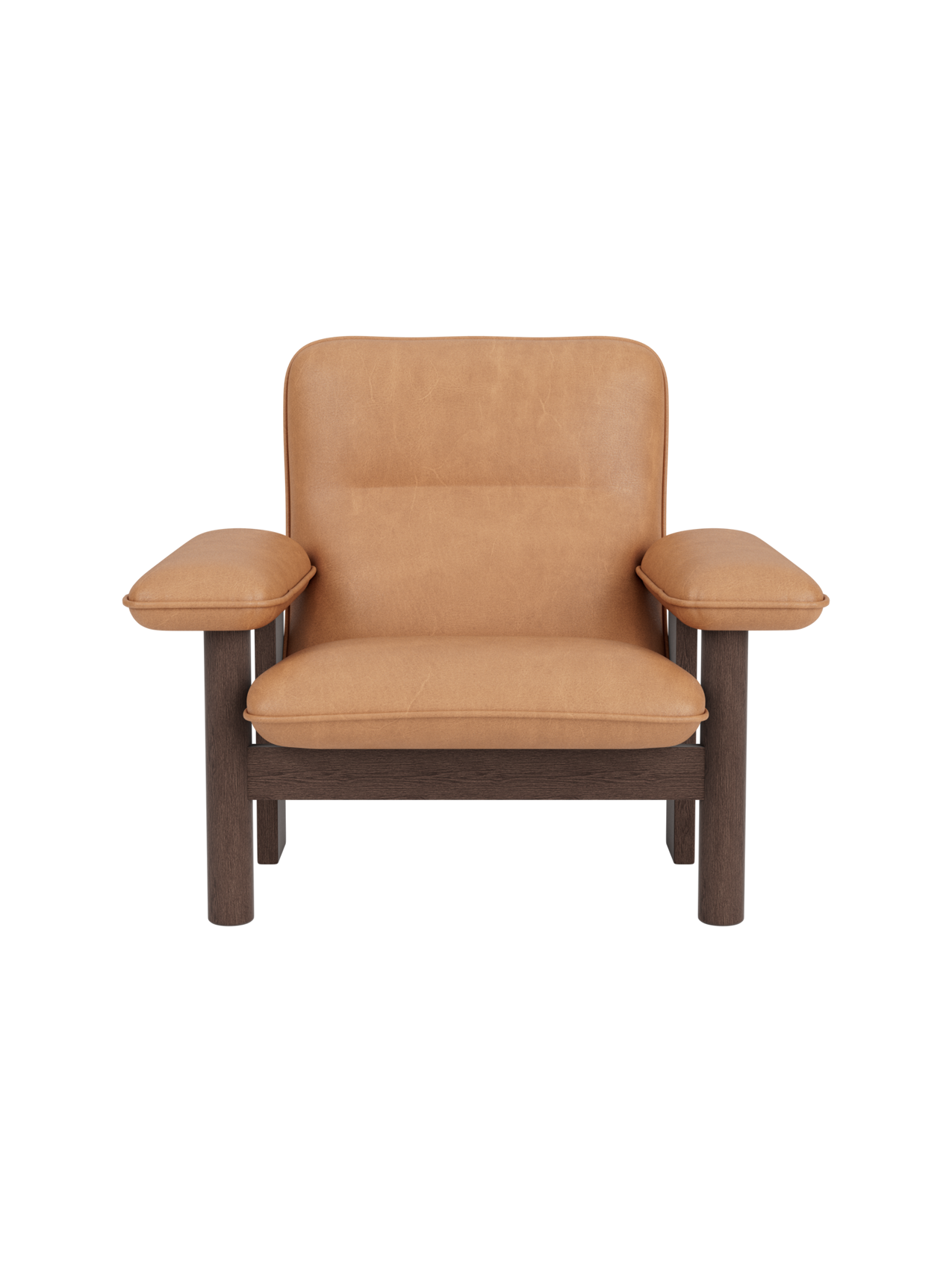 Fauteuil scandinave du milieu du siècle à dossier haut avec accoudoirs exagérés pour salon et chambre à coucher