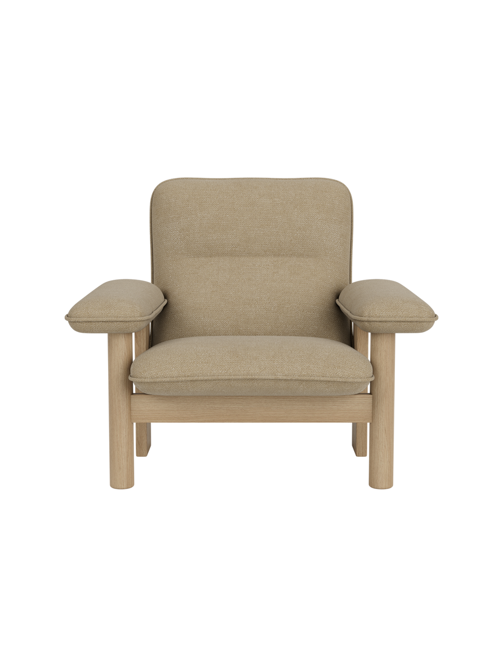 Fauteuil scandinave du milieu du siècle à dossier haut avec accoudoirs exagérés pour salon et chambre à coucher